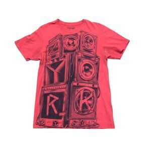 VTG Zoo York Unisex‎ Y2K T-Shirt Red Black Graphics Sz M